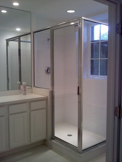 Framed Shower Door with Panels